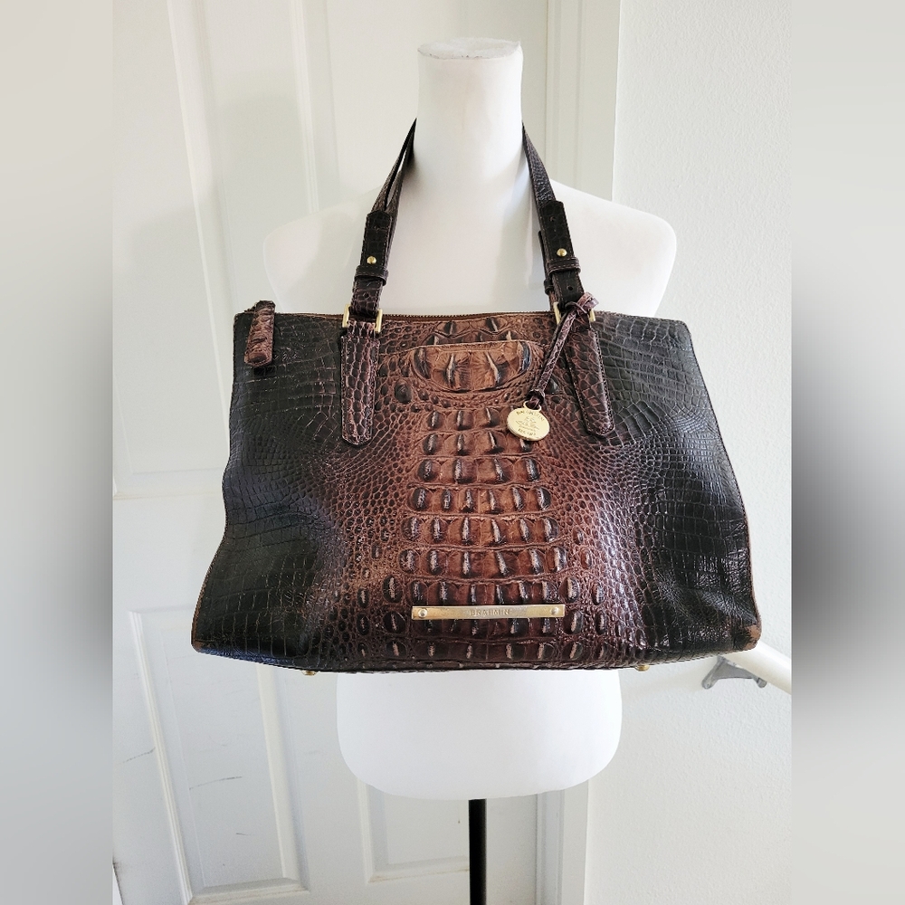 Brahmin | GUC Melbourne Anywhere Brunello Croc Embossed Tote Bag